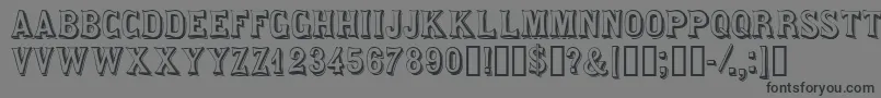 Saloondisplaycapsssk-fontti – mustat fontit harmaalla taustalla