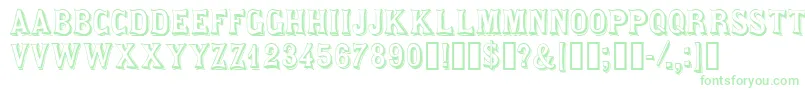 Saloondisplaycapsssk-fontti – vihreät fontit