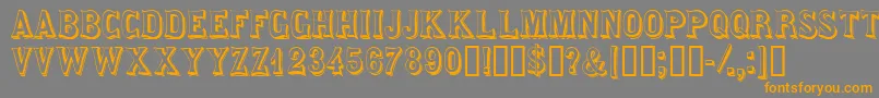 Saloondisplaycapsssk Font – Orange Fonts on Gray Background