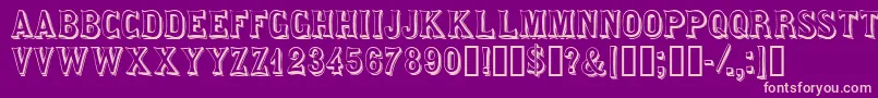 Saloondisplaycapsssk Font – Pink Fonts on Purple Background