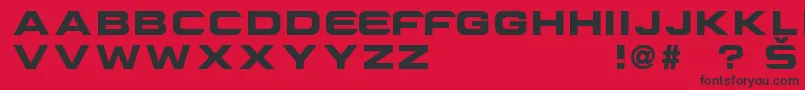 Czcionka CriovisionFont – czarne czcionki na czerwonym tle
