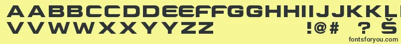 CriovisionFont Font – Black Fonts on Yellow Background