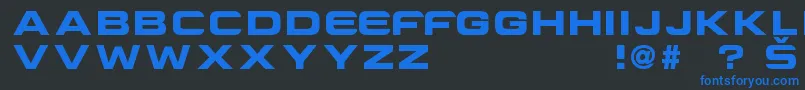 Police CriovisionFont – polices bleues sur fond noir