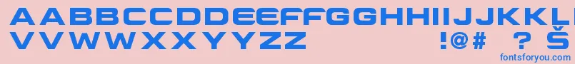 Шрифт CriovisionFont – синие шрифты на розовом фоне