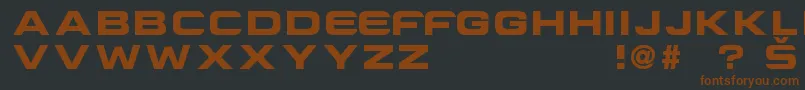 Шрифт CriovisionFont – коричневые шрифты на чёрном фоне
