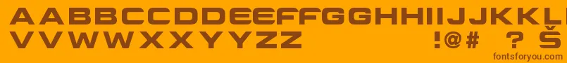 CriovisionFont-fontti – ruskeat fontit oranssilla taustalla