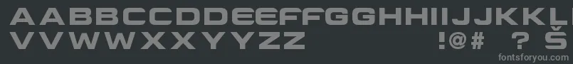 Fonte CriovisionFont – fontes cinzas em um fundo preto