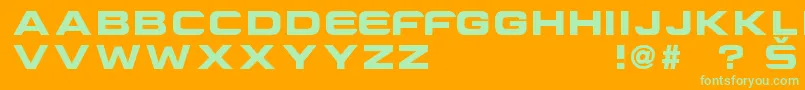 Шрифт CriovisionFont – зелёные шрифты на оранжевом фоне