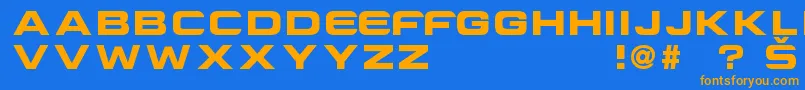 CriovisionFont Font – Orange Fonts on Blue Background