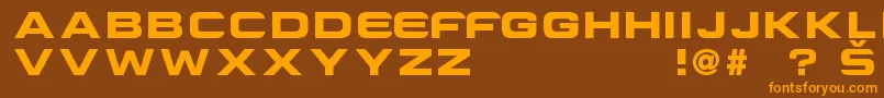 CriovisionFont Font – Orange Fonts on Brown Background