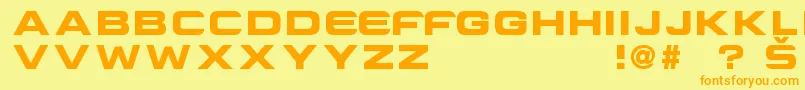 Czcionka CriovisionFont – pomarańczowe czcionki na żółtym tle