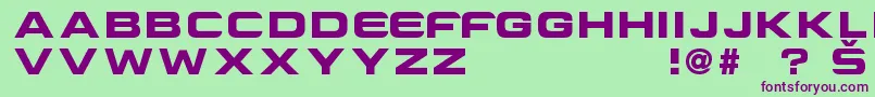 fuente CriovisionFont – Fuentes Moradas Sobre Fondo Verde