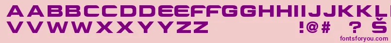 フォントCriovisionFont – ピンクの背景に紫のフォント