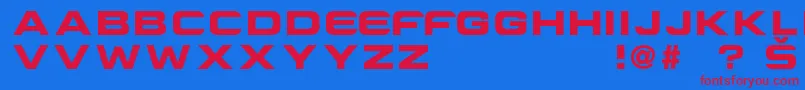 Police CriovisionFont – polices rouges sur fond bleu