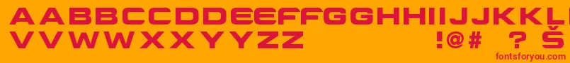 CriovisionFont Font – Red Fonts on Orange Background