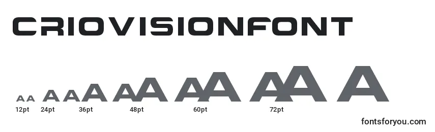 CriovisionFont Font Sizes