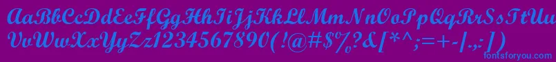 ScriptBoldMt Font – Blue Fonts on Purple Background