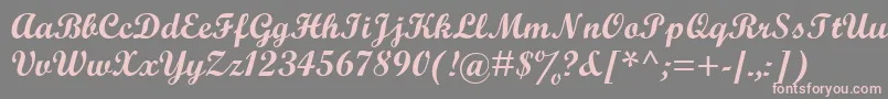 ScriptBoldMt Font – Pink Fonts on Gray Background