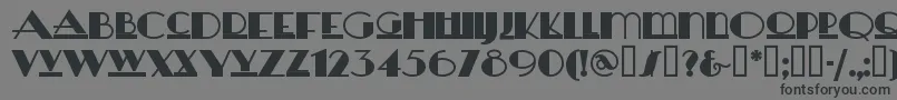 フォントHeraldsquare – 黒い文字の灰色の背景