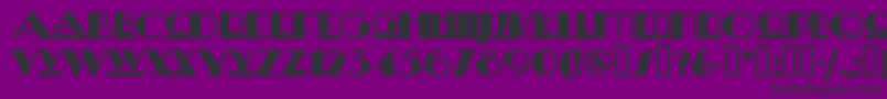 Heraldsquare Font – Black Fonts on Purple Background