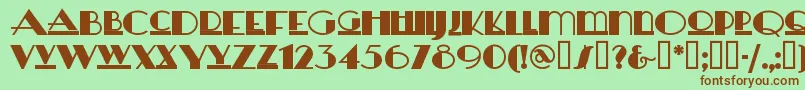 Шрифт Heraldsquare – коричневые шрифты на зелёном фоне