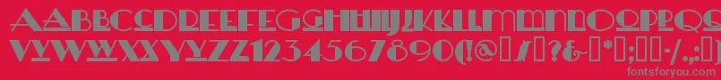 Heraldsquare Font – Gray Fonts on Red Background