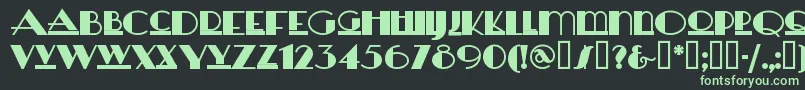 Heraldsquare Font – Green Fonts on Black Background
