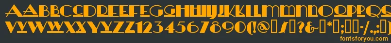 フォントHeraldsquare – 黒い背景にオレンジの文字