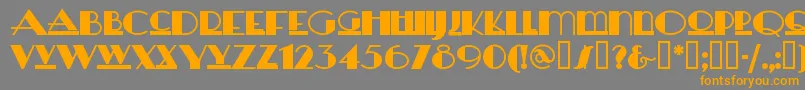 Heraldsquare Font – Orange Fonts on Gray Background