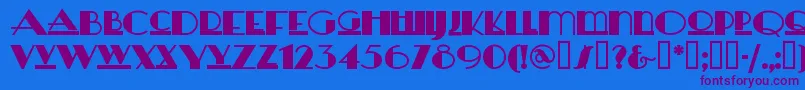 Heraldsquare Font – Purple Fonts on Blue Background