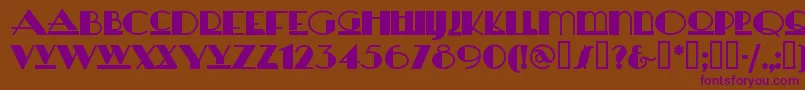 Heraldsquare Font – Purple Fonts on Brown Background