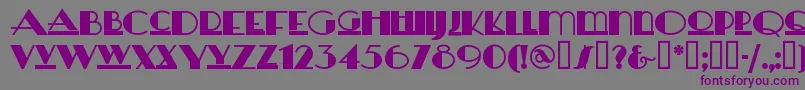 Heraldsquare-fontti – violetit fontit harmaalla taustalla