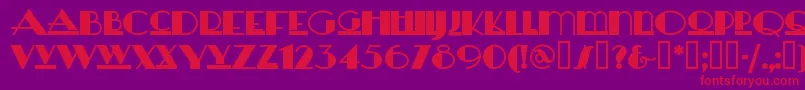 Heraldsquare Font – Red Fonts on Purple Background