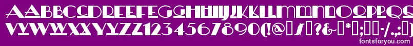 Heraldsquare Font – White Fonts on Purple Background