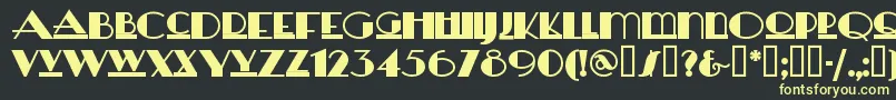 フォントHeraldsquare – 黒い背景に黄色の文字