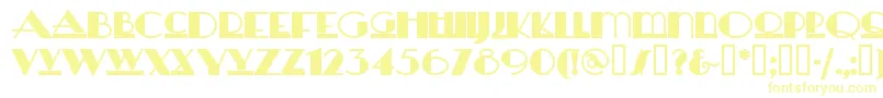 Heraldsquare Font – Yellow Fonts on White Background