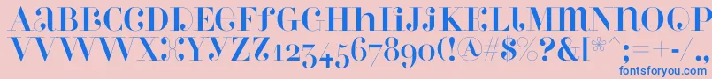 Perlaalternate Font – Blue Fonts on Pink Background