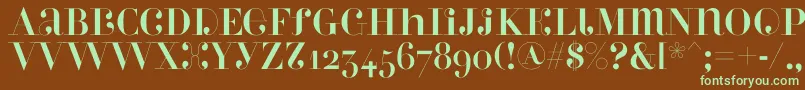 Perlaalternate Font – Green Fonts on Brown Background