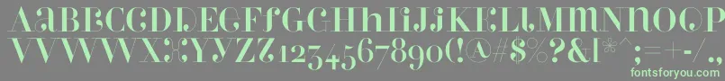 Perlaalternate Font – Green Fonts on Gray Background
