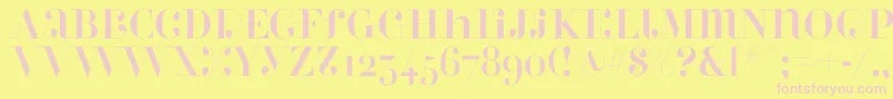 Perlaalternate Font – Pink Fonts on Yellow Background