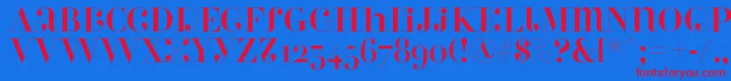 Perlaalternate Font – Red Fonts on Blue Background