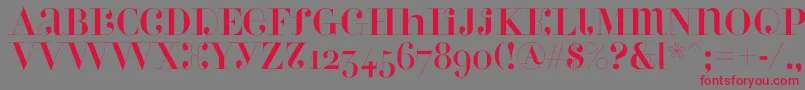 Perlaalternate Font – Red Fonts on Gray Background