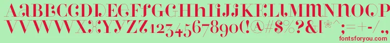 Perlaalternate Font – Red Fonts on Green Background