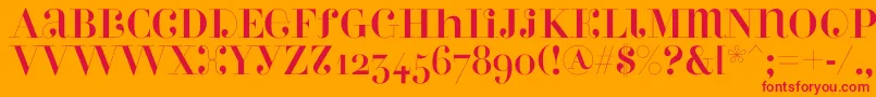 Perlaalternate Font – Red Fonts on Orange Background