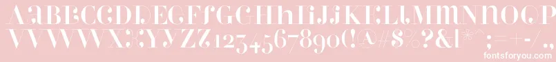 Więcej informacji o czcionce Perlaalternate Czcionka Perlaalternate – białe czcionki na różowym tle
