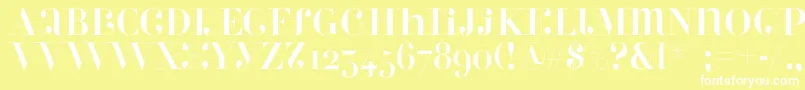 Perlaalternate Font – White Fonts on Yellow Background