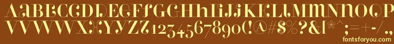 Perlaalternate Font – Yellow Fonts on Brown Background