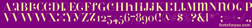 Perlaalternate Font – Yellow Fonts on Purple Background