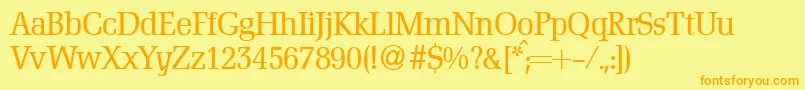 DomenicaRegularDb Font – Orange Fonts on Yellow Background