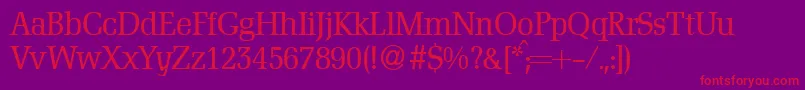 DomenicaRegularDb Font – Red Fonts on Purple Background